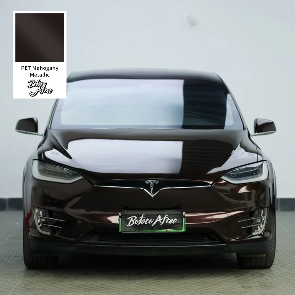 Air Bubble free color car wrapping Gloss Metallic PET Mahogany Metallic Wrap vinyl Stickers Foil Glossy car wrap vinyl film