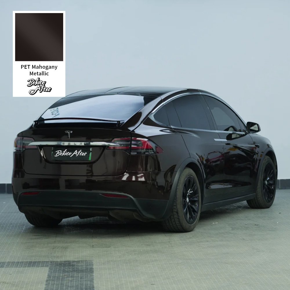 Air Bubble free color car wrapping Gloss Metallic PET Mahogany Metallic Wrap vinyl Stickers Foil Glossy car wrap vinyl film