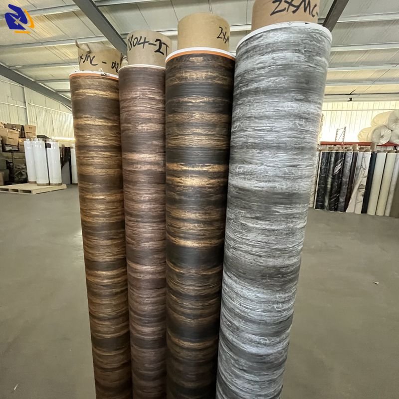 Metallic Wood Grain PVC Decorative Film For Wall Panel Furniture Luxury Wooden Design PVC Sheet For WPC Wooden Board MDF