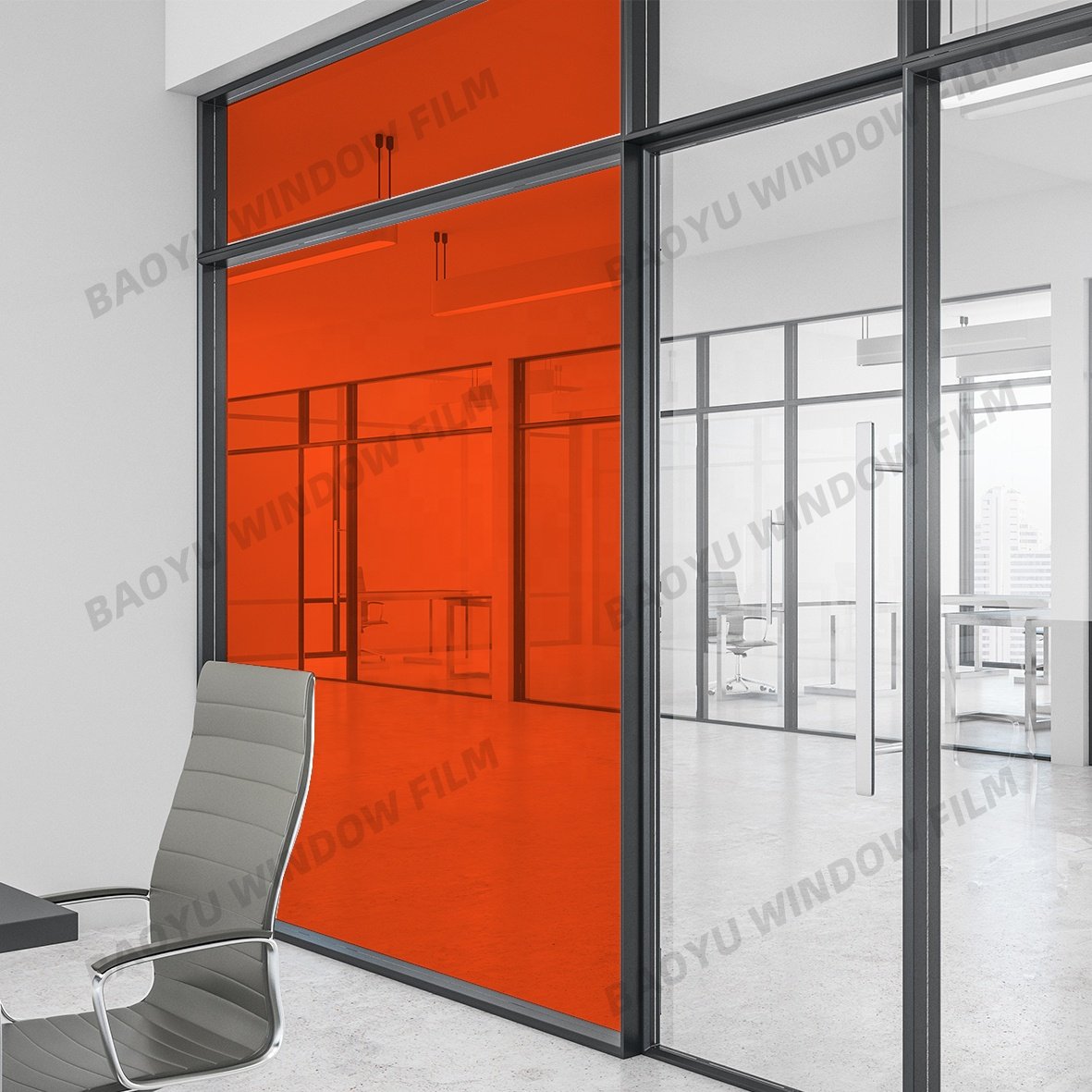 colorful decoration transparent color film Orange yellow Beautiful Decorative film
