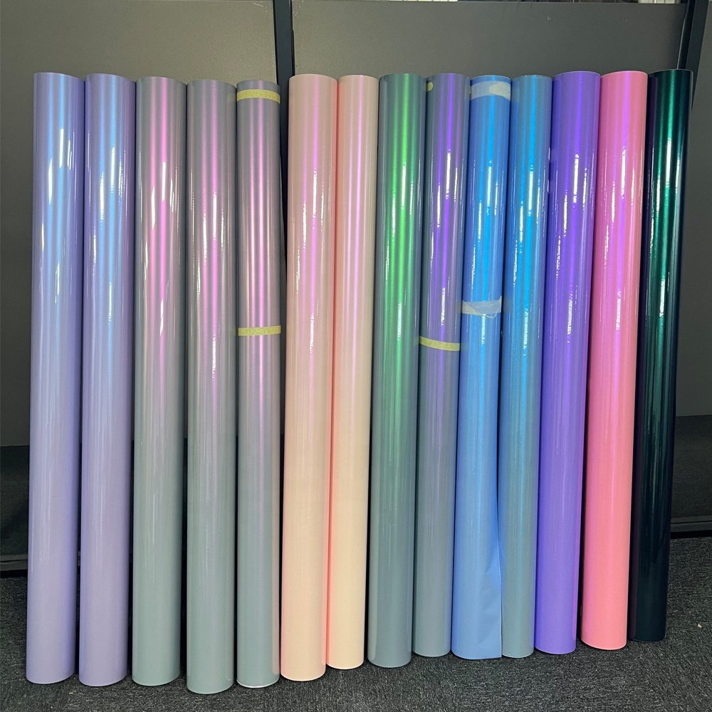 Car Wrap vinyl Chameleon PVC Metallic Film Fantastic Magic Charm Pink/Blue/Grey Car Body Decoration Sticker foil wrap vinyl