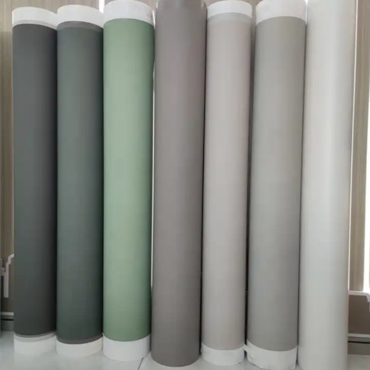 Soft touch Matte Embossed solid color furniture matt white decorative pvc film for furniture kitchen cabinet doors