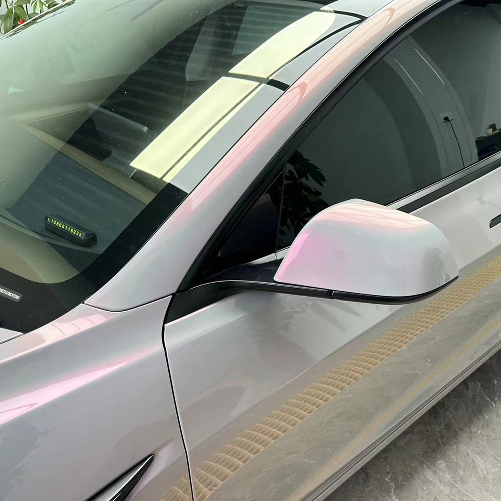 WRAPMASTER 5*59ft PET Liner Super Glossy Twin Color Volcano Grey Car Wrap Stickers Vinyl Car Wrap Automotive Vinyl