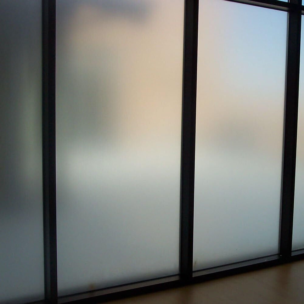 OEM ODM self adhesive PET Material sticker LF007CS Clear Frosted Safety Film Reeded decoration glass film privacy glass film