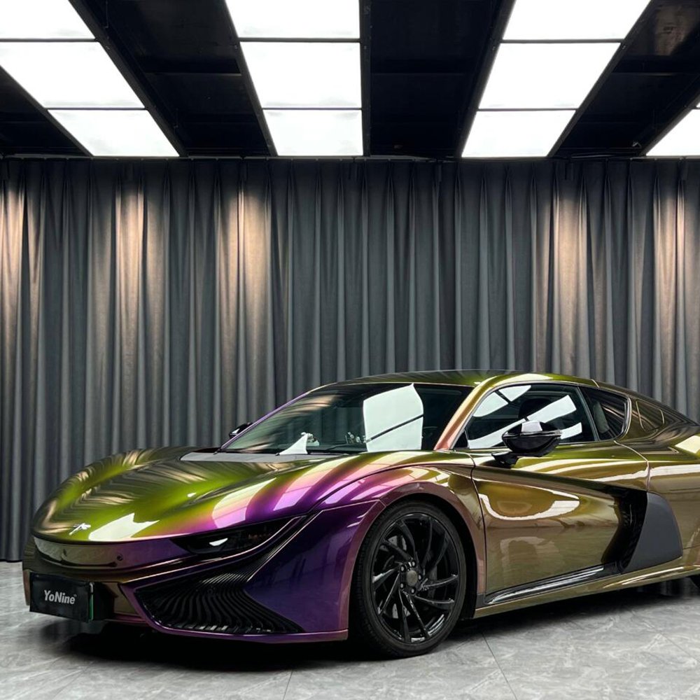 Hot selling Air bubble free super magic chameleon red gold purple blue car wrap vinyl Car decoration film