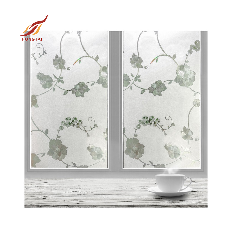 factory price privacy protective window covering sticker green plant window glass decorative film