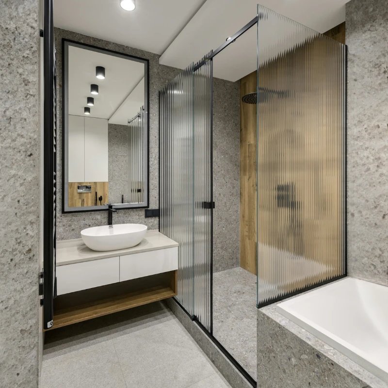 Clear Reeded Glass Film 6mm