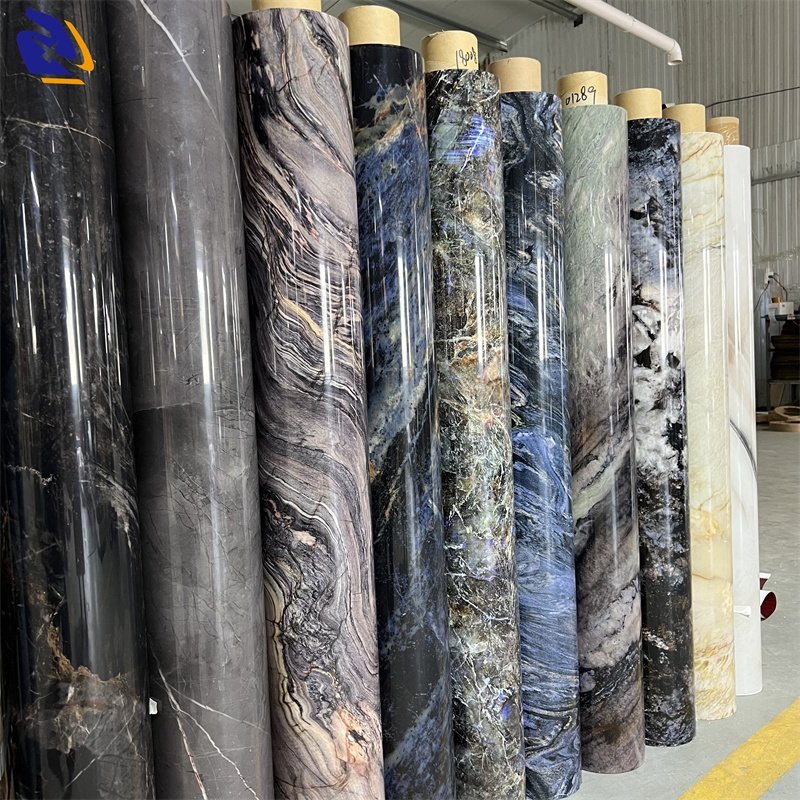 Marble Nature 0.35mm PET Digital Printing Laminating Film For Wall Decorative Films Furniture Decoration Interior Use Hot Sell