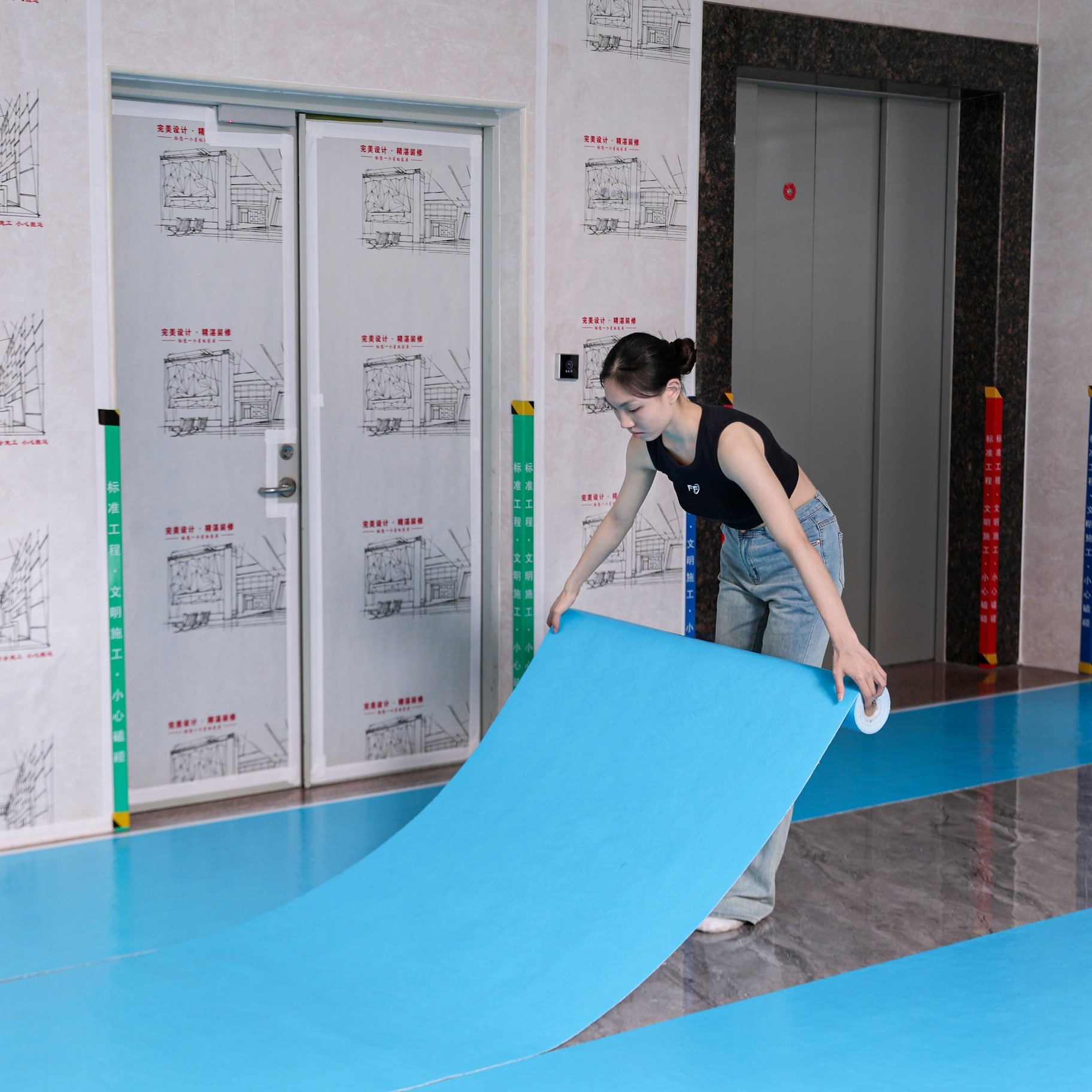 PVC Film Grounding Mat Flooring Accessories Knitted Felt Hot Selling Paint Protection Film