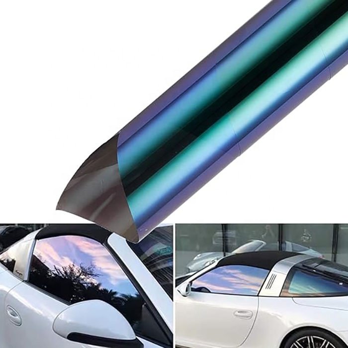 Mingtu wholesale High Quality VLT85% Sunset Burning Decoration Film Chameleon Tint Chameleon Window Film