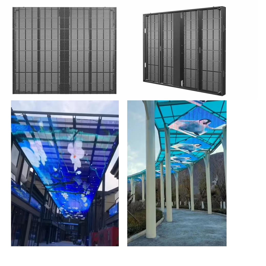 Outdoor glass transparent LED display transparent panels screen