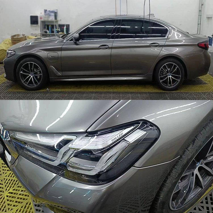 PET Liquid Silver Car Wrap Film Decorative Film For Car Vinyl Wrapping Glossy