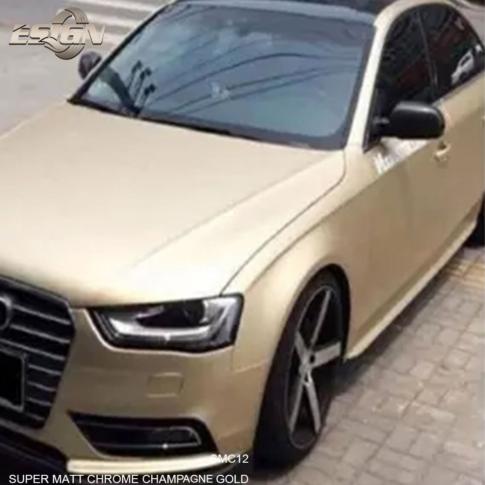 ICE FILM MATT CHAMPAIGN GOLD High Stretchable Car Sticker and Decal Body Wrap Vinyl Auto 120x200 Film Material for Car