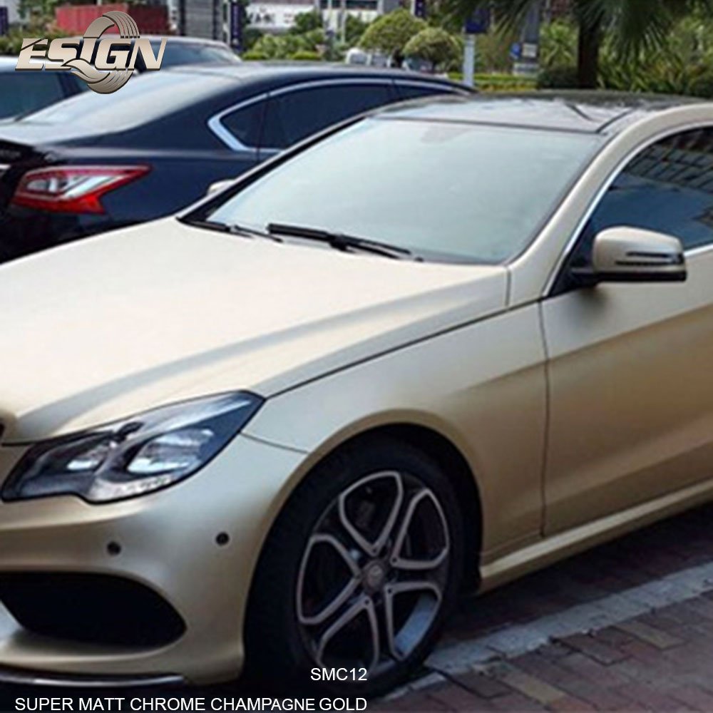 ICE FILM MATT CHAMPAIGN GOLD High Stretchable Car Sticker and Decal Body Wrap Vinyl Auto 120x200 Film Material for Car