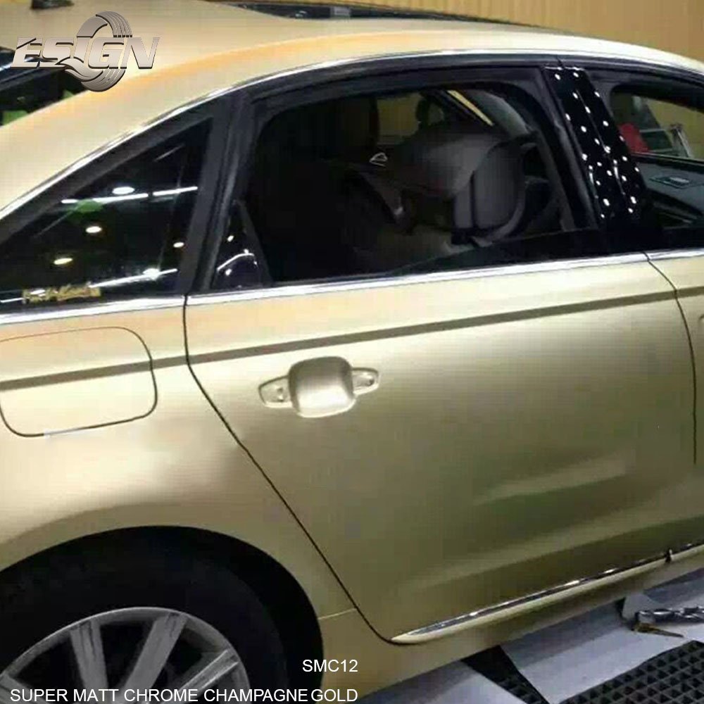 ICE FILM MATT CHAMPAIGN GOLD High Stretchable Car Sticker and Decal Body Wrap Vinyl Auto 120x200 Film Material for Car