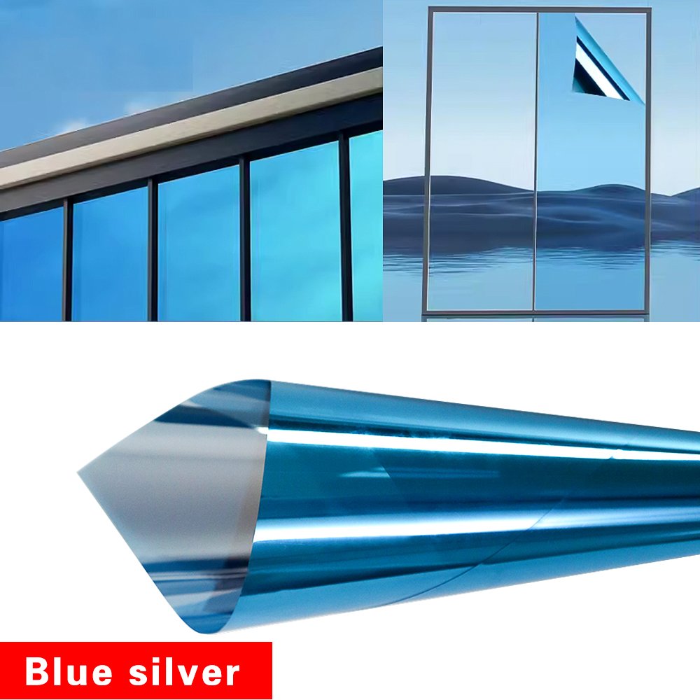 Factory wholesale dark blue silver building film architecture tint film glass building solar film