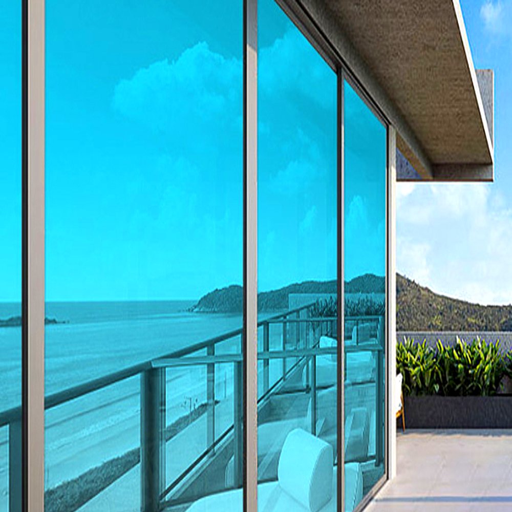 Factory wholesale dark blue silver building film architecture tint film glass building solar film