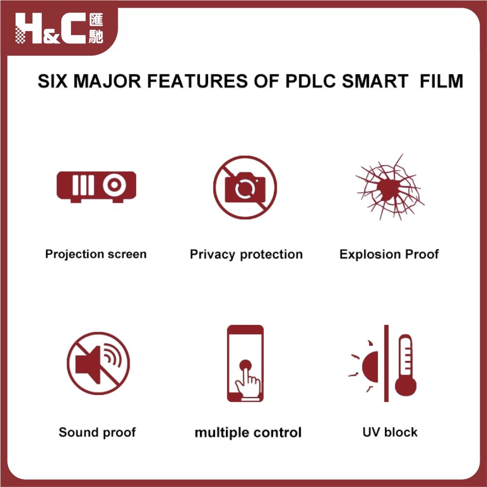 Factory Supply Electronic Decorative Glass Remote Cortroll On/Off Film Pdlc