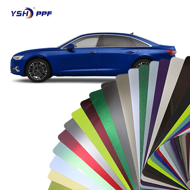 Color PET ppf car color change 1.52*15M easy install Decorative high gloss PET uv wrap vinyl tint car decorative film