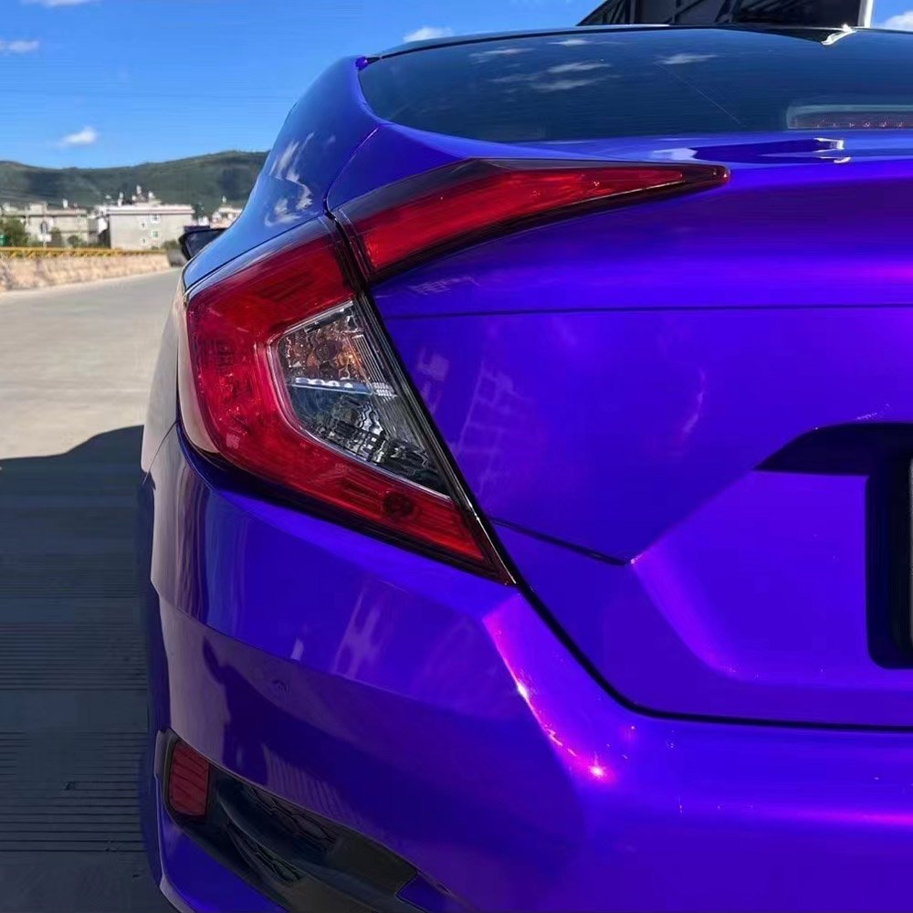 WRAPMASTER Super Gloss metallic PET Aurora Purple Vinyl Car Wrap custom vinyl stickers