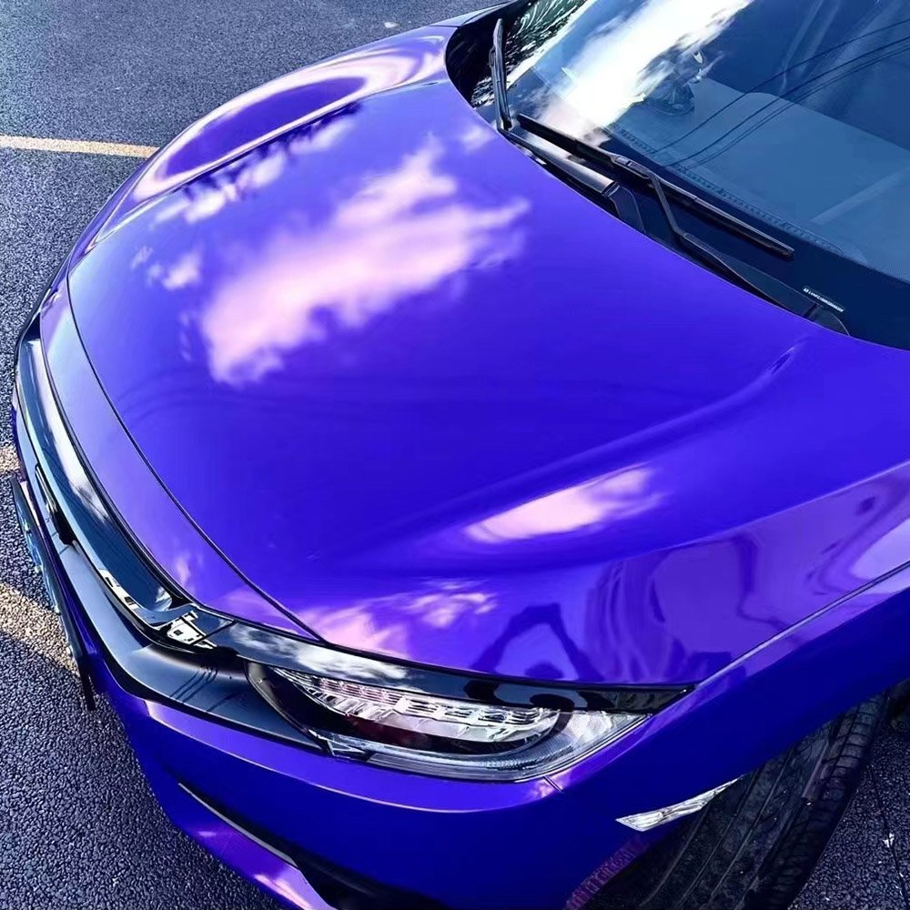 WRAPMASTER Super Gloss metallic PET Aurora Purple Vinyl Car Wrap custom vinyl stickers