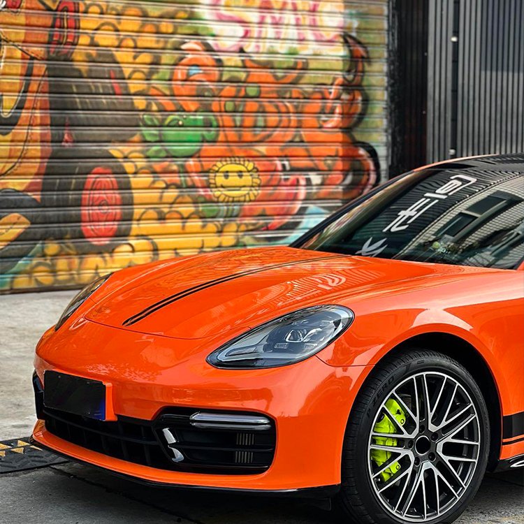Custom wholesale glossy wrapping car wrap vinyl green camo chameleon TPU car vinyl wrap roll for car