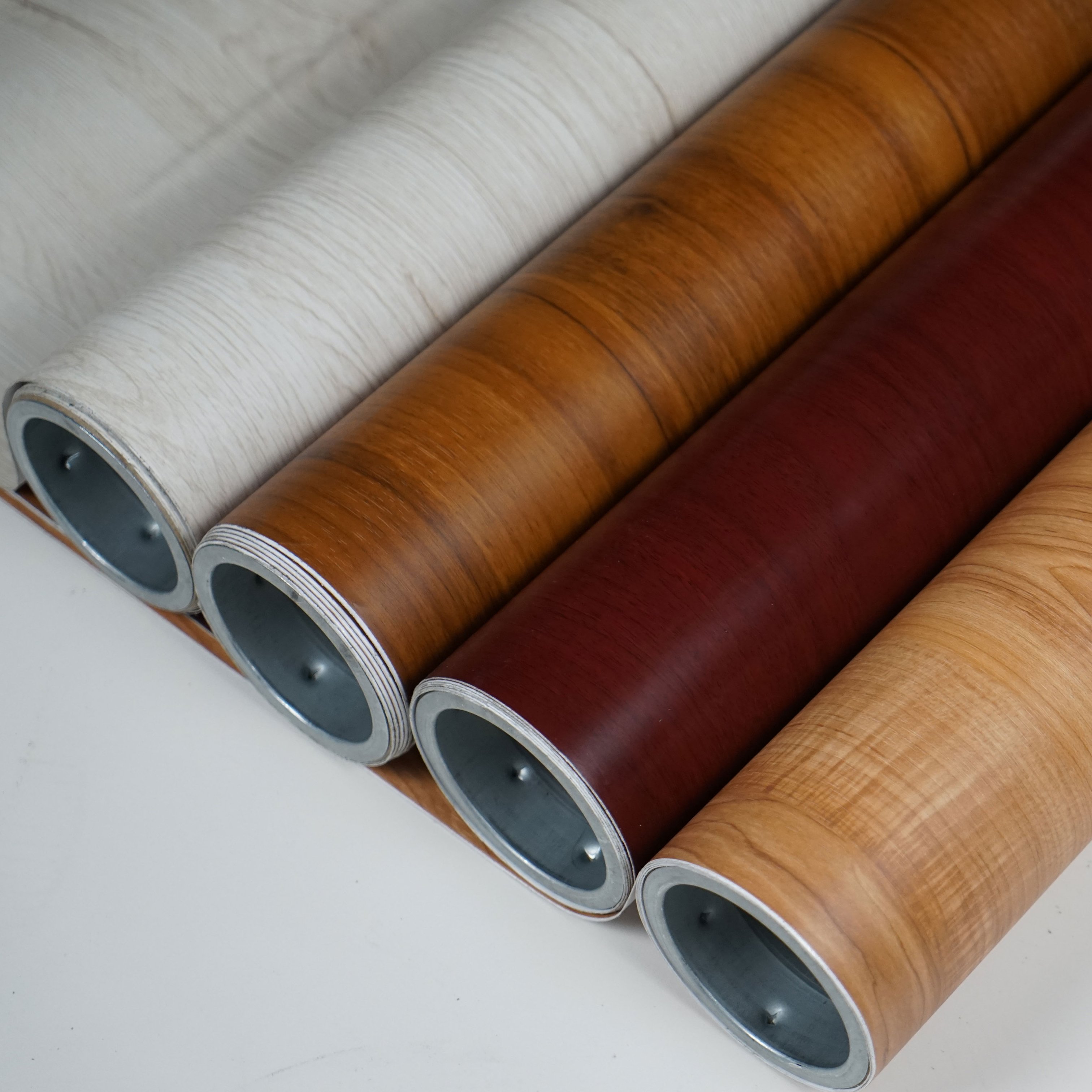Texture Laminate Kitchen Cabinet Wrap Self Adhesive Wallpaper Wall Paper Furniture Sticker Vinyl Wood Grain PVC Film For Sale