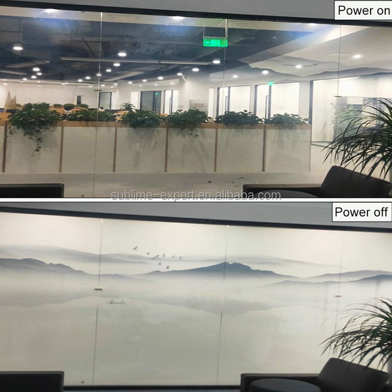 Pattern PDLC Film Smart Privacy Glass Dimming Film Electric Window Tint Pdlc UV Print Selfadhesive PDLC Smart Film Roll