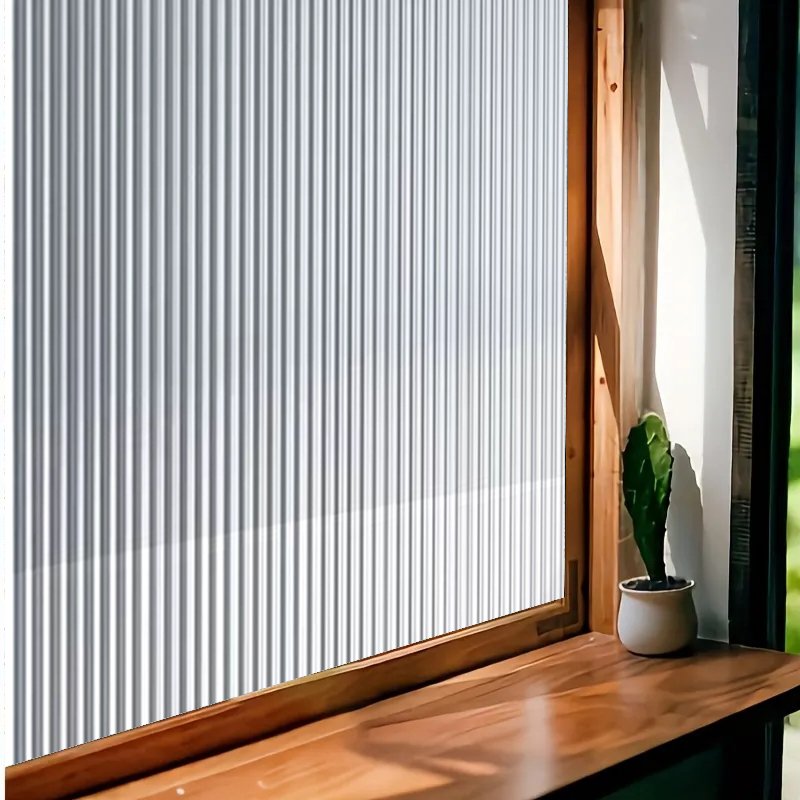 Colorful Modern Embossed PVC Glass Film 60cm Width Stylish Elegant Self-Adhesive Decorative Roll Hotel Apartment Heat Insulation