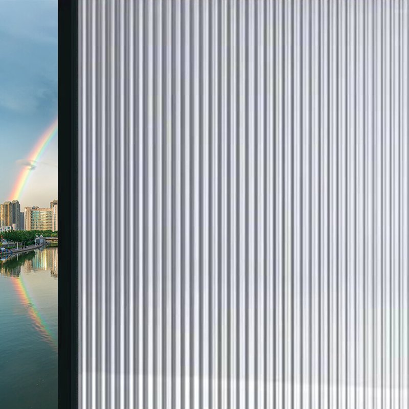 Colorful Modern Embossed PVC Glass Film 60cm Width Stylish Elegant Self-Adhesive Decorative Roll Hotel Apartment Heat Insulation