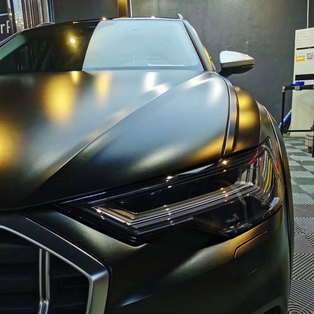 WRAPMASTER 1.52*17m PET Matte Black Auto PVC Vehicle Sticker Van Film Vinyl Car Wrap
