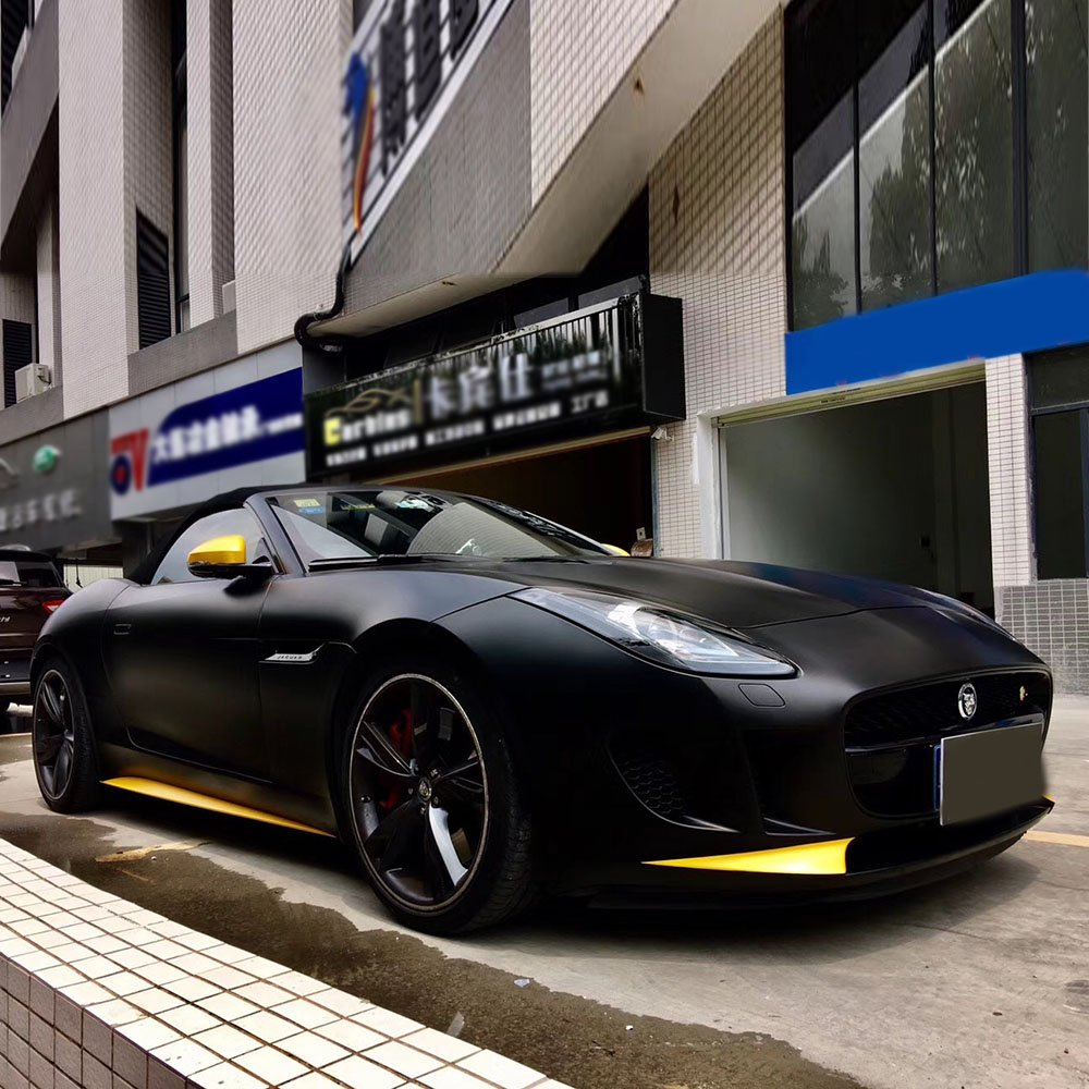 WRAPMASTER 1.52*17m PET Matte Black Auto PVC Vehicle Sticker Van Film Vinyl Car Wrap
