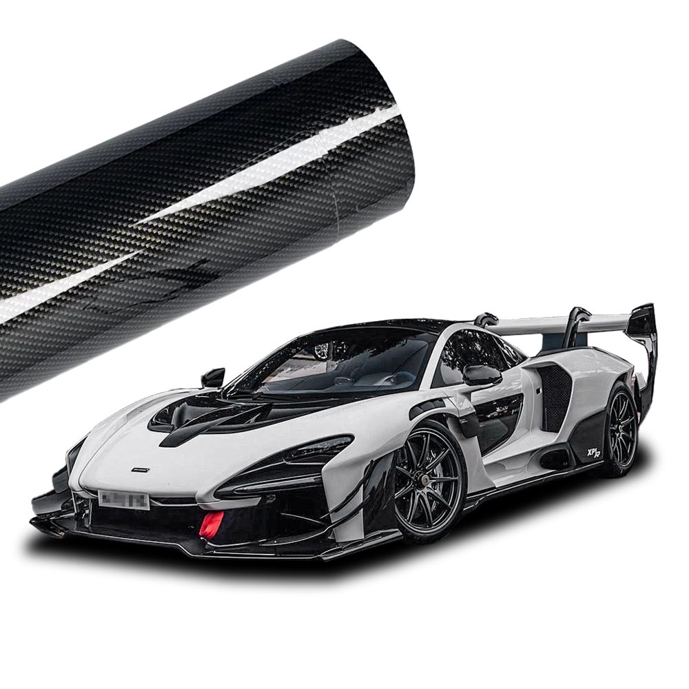 7D 9D Hot sale Carbon fiber film PET Release Liner Black Gold Carbon Fiber Vinyl for Vehicle Decoration