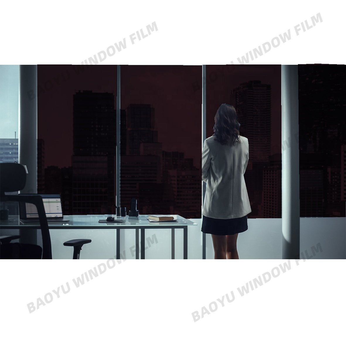 Decorative film colorful transparent color film Lavender purple Block UV office home