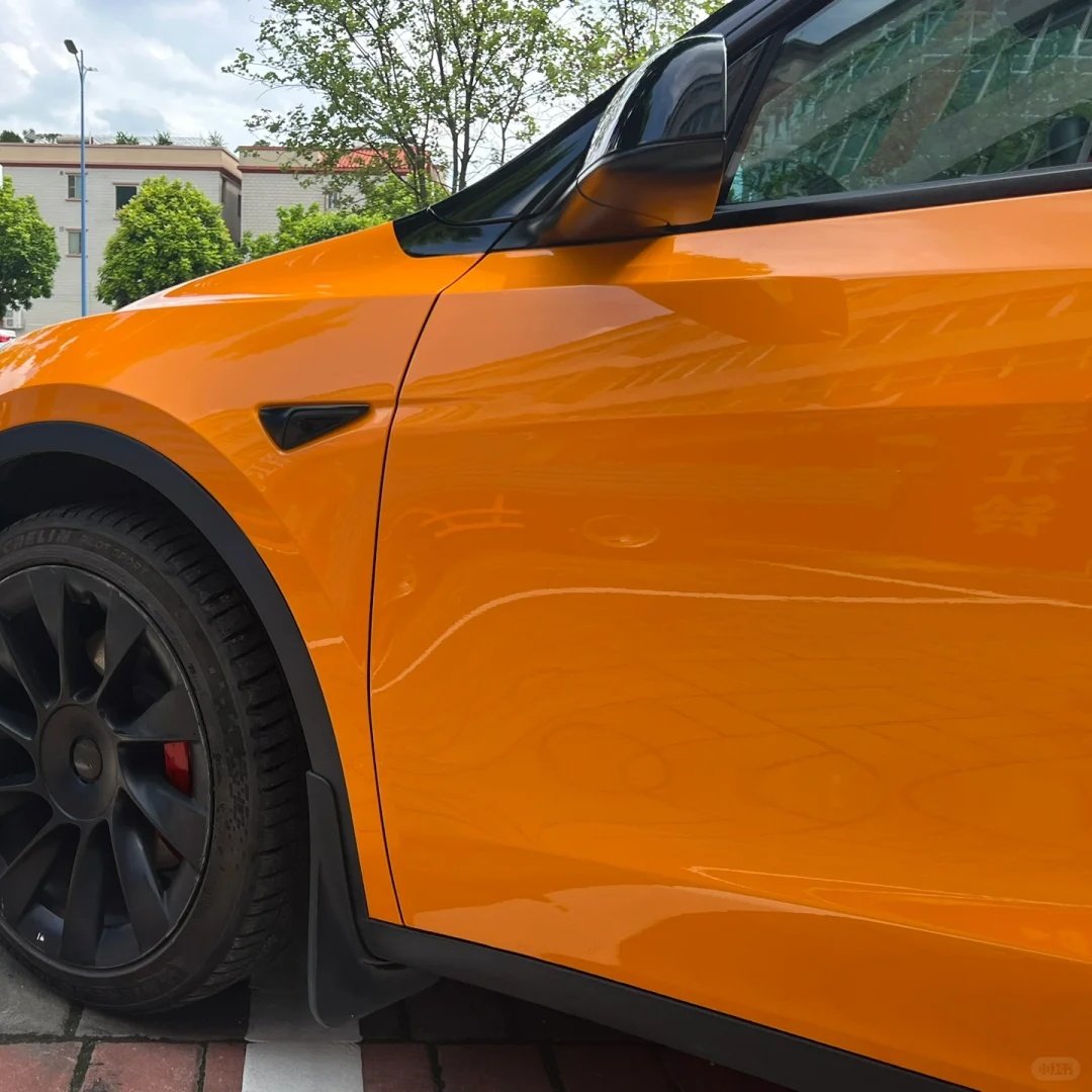 1.52*18m PET Liner Glossy Crystal Mclaren Orange Decorative Films Car Vinyl Wrap