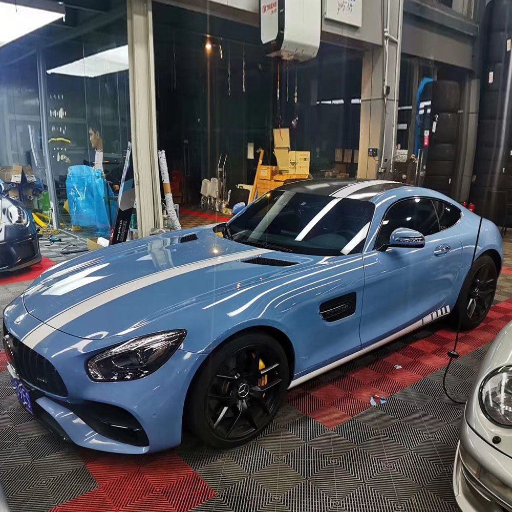 WRAPMASTER 1.52*17m Sticker Super Gloss Crystal China Blue Car Vehicle Wrapping Film Wrap Vinyl