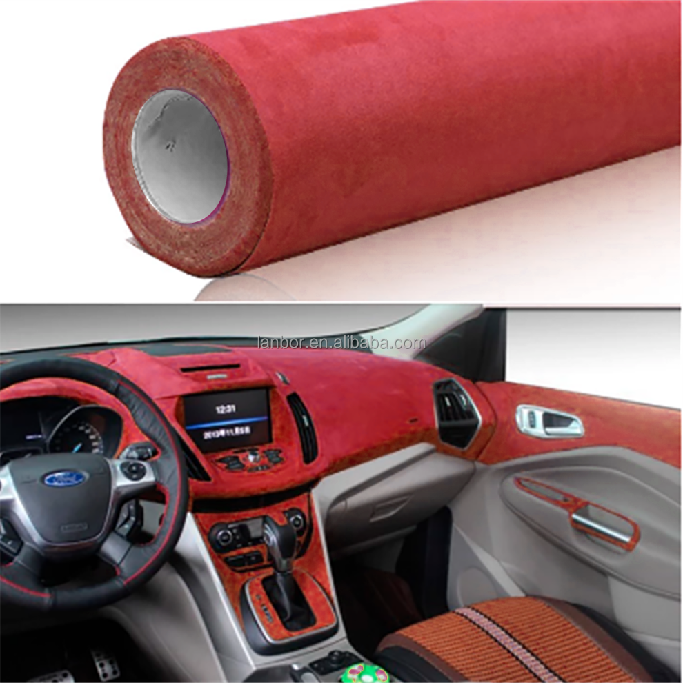 High quality Adhesive DIY Decoration Decal Suede Vinyl Film Velvet Fabric sticker/For Alcantaras suede foil wrapping