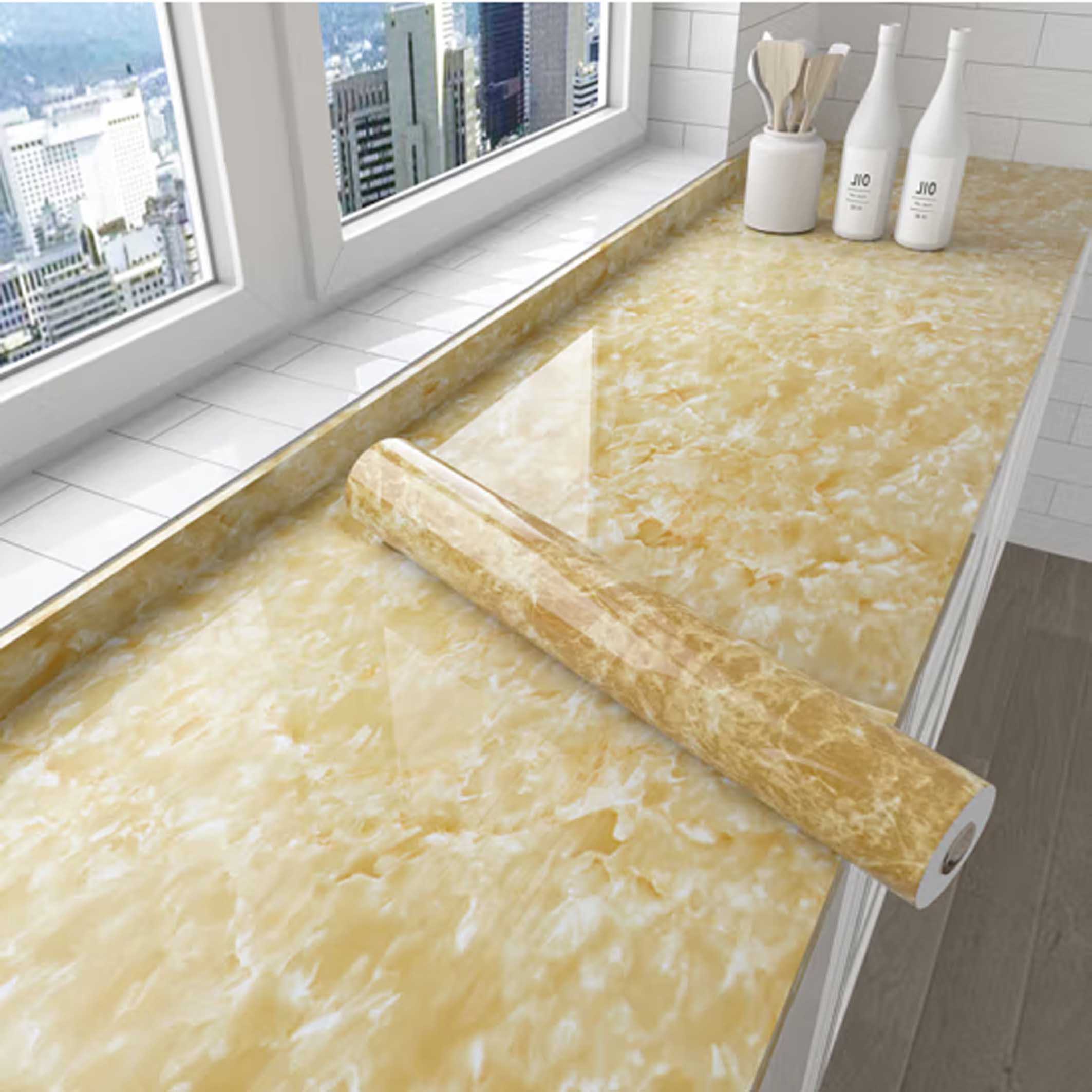 KItchen decoration material marble glue coated pvc decorative film marble color design vinyl foil film smooth pvc sheet