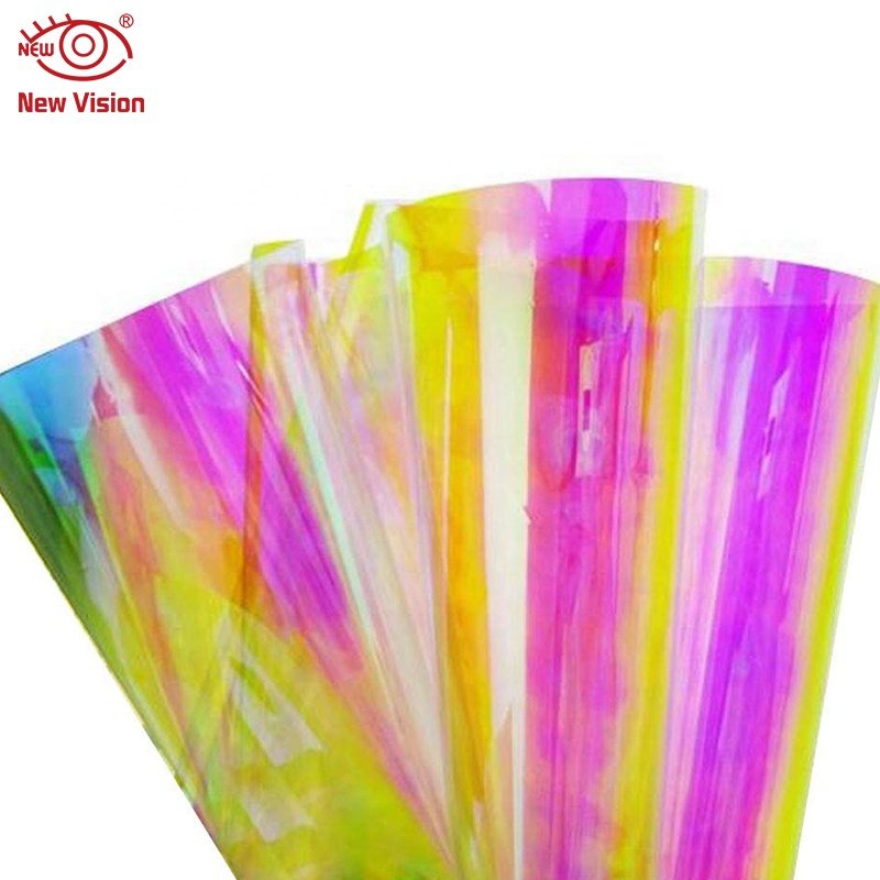 Dichroic film eco-friendly PET material rainbow iridescent decorative film for window and glass