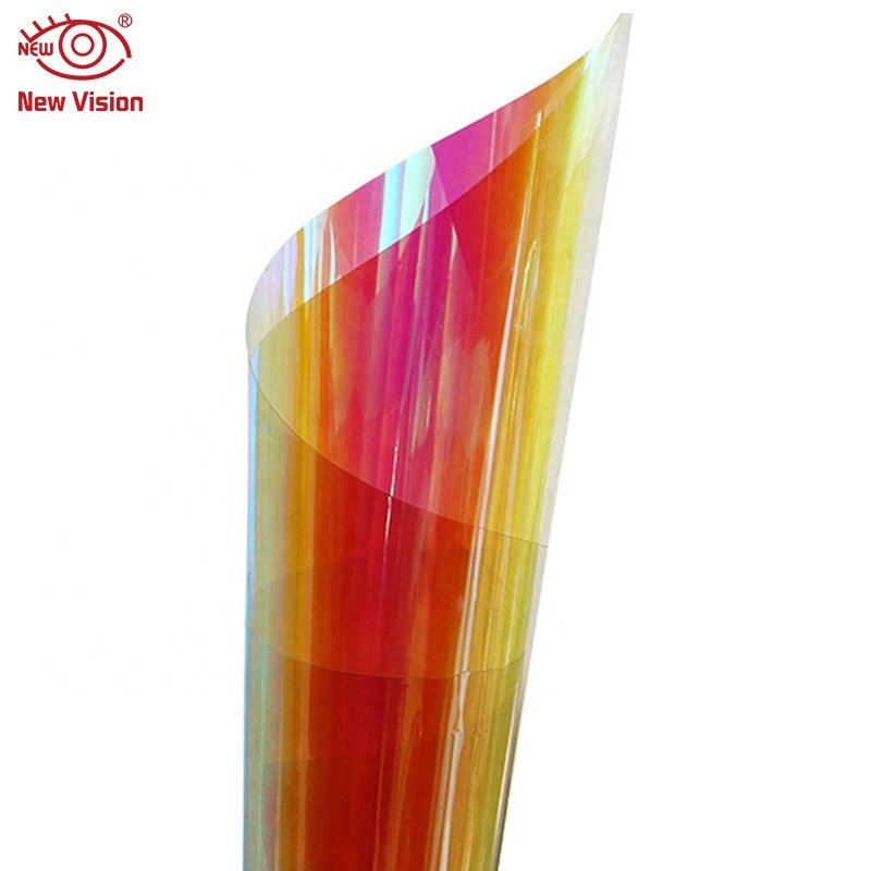 Dichroic film eco-friendly PET material rainbow iridescent decorative film for window and glass