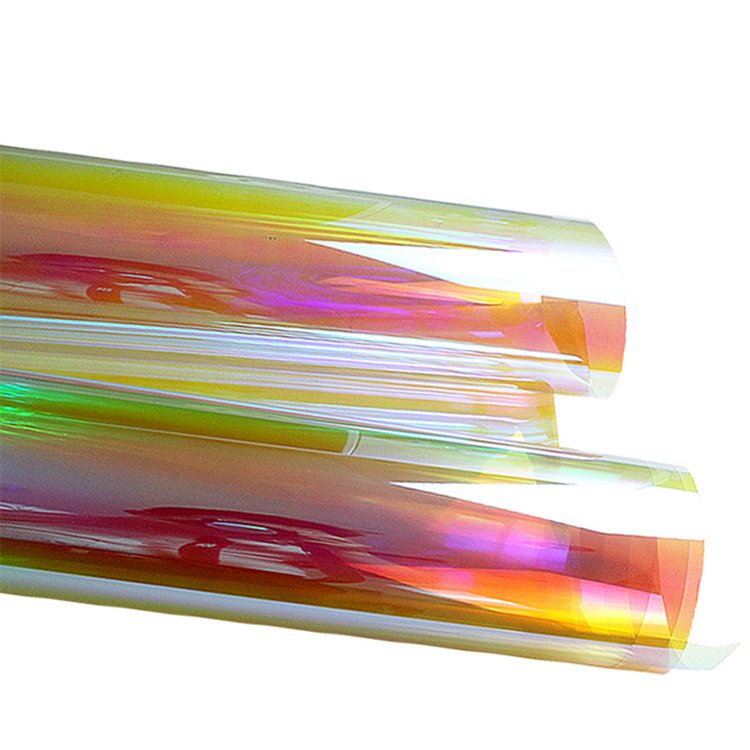 Dichroic film eco-friendly PET material rainbow iridescent decorative film for window and glass