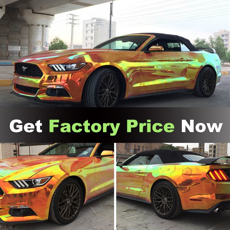 Wholesale Factory Price Chrome Matte Metallic Satin Color Self-adhesive Decoration Roll Film Vehicle Auto Sticker Vinyl Car Wrap