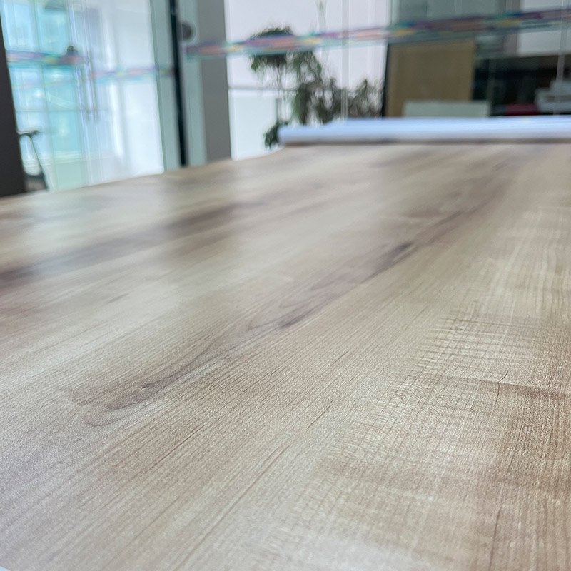Top Manufacturer Eco-friendly Wood Grain Decorative 0.07mm Thickness PVC films Hot Stamping for Wall Panel and flooring