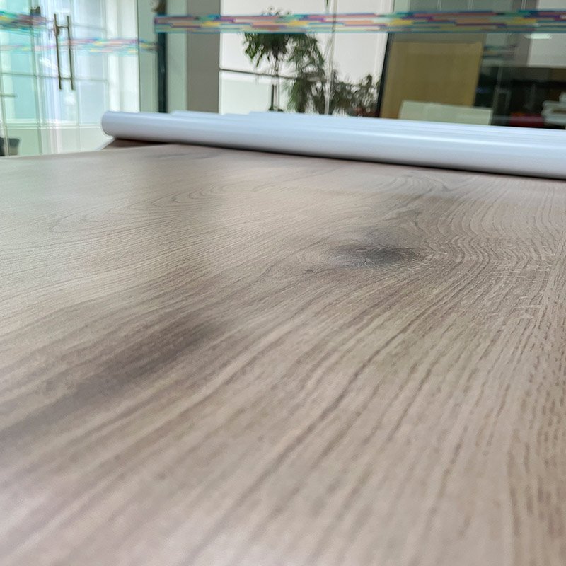 Top Manufacturer Eco-friendly Wood Grain Decorative 0.07mm Thickness PVC films Hot Stamping for Wall Panel and flooring