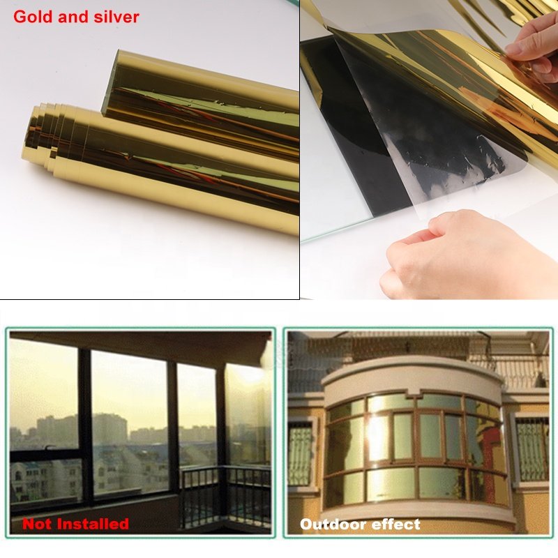 One Way Mirror Privacy Window Tint Film Customized Size Reflective Film For Building Window Film