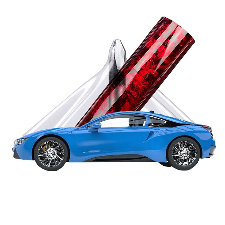 TPU Color PPF Film Car Body Protection Self-Healing Anti-scratch Forged Carbon Fiber Wrapping Air bubble Free Tint Accessories