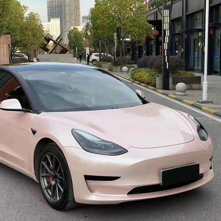 Macaron Peach Pink removable tint vinyl car wrap for car body oem new wrap tint film vinyl car wrap