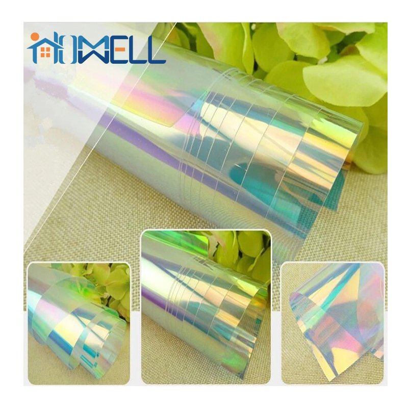 Rainbow Color Dichroic Film for Home Decoration Self Adhesive Waterproof Glass Films Modern Customize Homewell 3 Years Stained