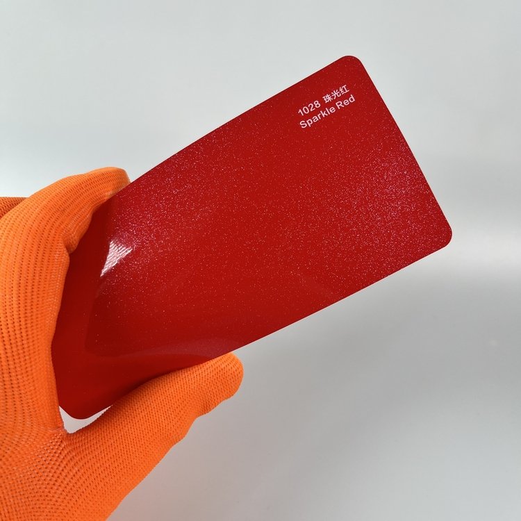 Sparkle Red pet decorative film sticker car car wrap vinyl film Red shiny car film