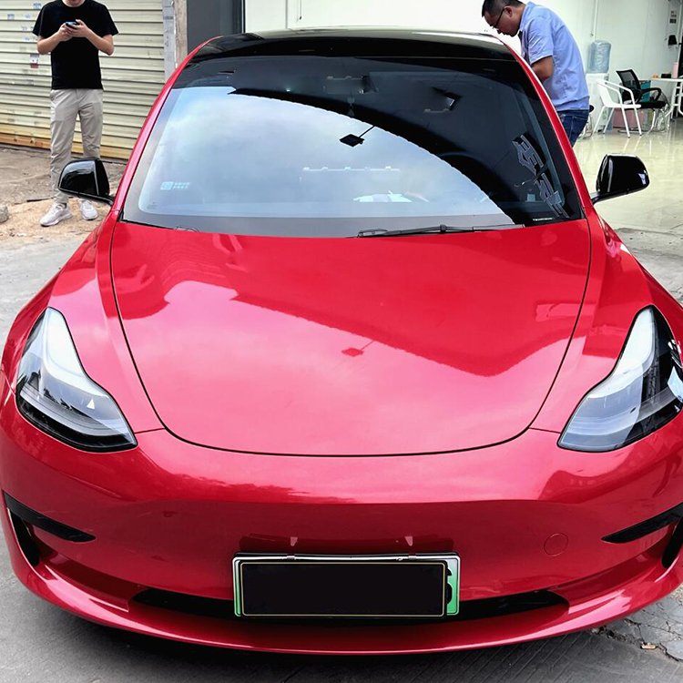 Sparkle Red pet decorative film sticker car car wrap vinyl film Red shiny car film